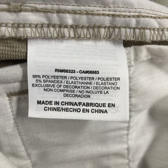 Nike Golf Shorts Mens SZ 34 Plaid Flat Front Performance Dri Fit Chino Tan Blue - Picture 9 of 12